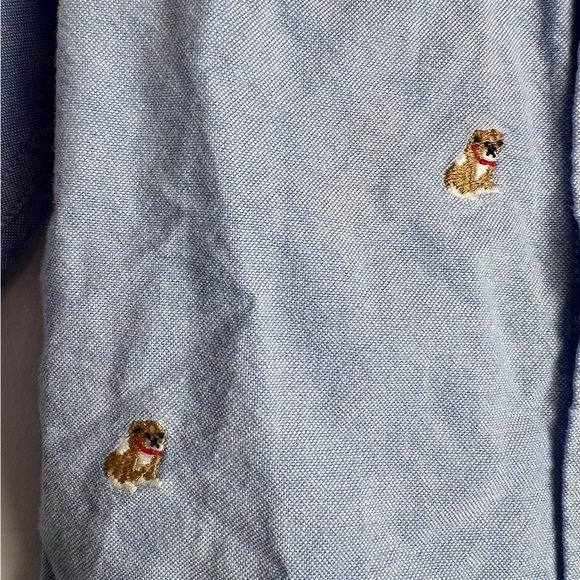 Janie and Jack Embroidered Bulldog Buttondown 18-24 months - Picture 3 of 9